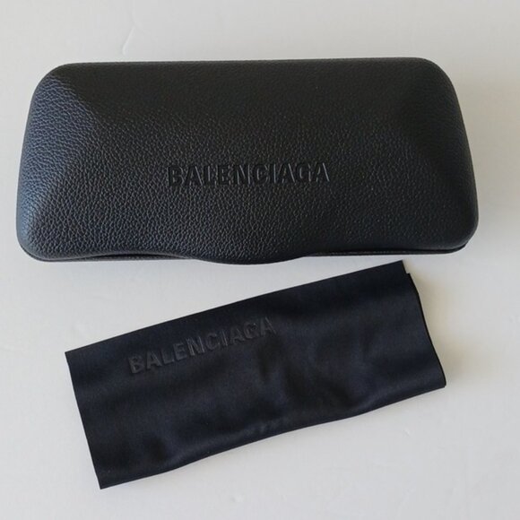 Balenciaga Black Sunglass Eyeglasses Hard Case and Cleaning Cloth - Picture 1 of 10